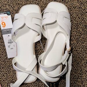 White sandals